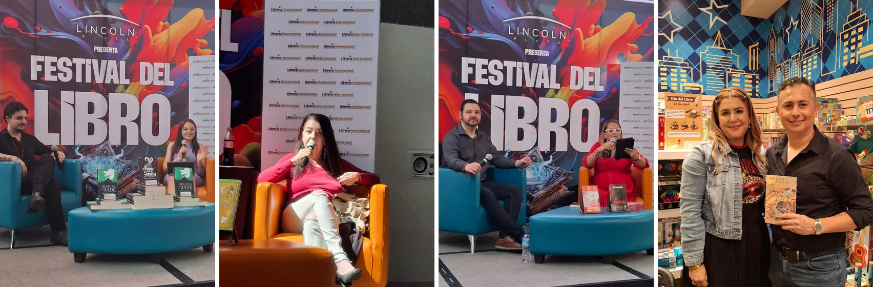 Charlas de autores costarricenses en el Festival del Libro y Mario Young junto a la autora Natalia Perhi